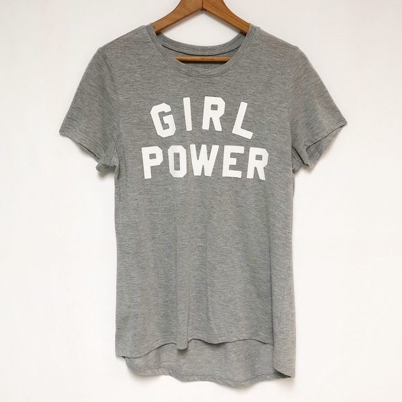 Zoe + Liv Tops - Zoe + Liv Girl Power Short Sleeve High Low T Shirt